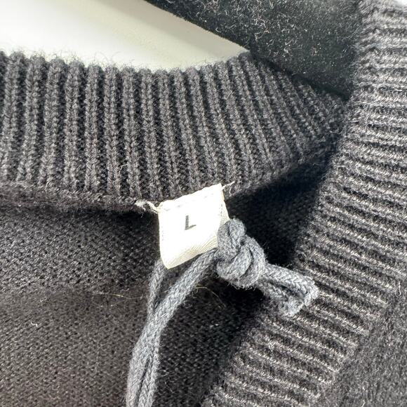 NWT Lindbergh black Cotton Knit W. V-Neck - Picture 4 of 8